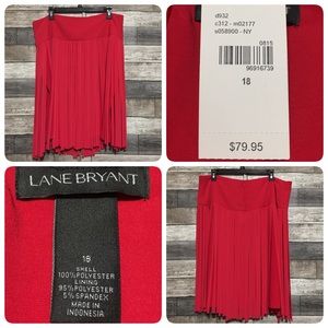 Lane Bryant Skirt Women’s Plus Size 18 Red Tassels Polyester.